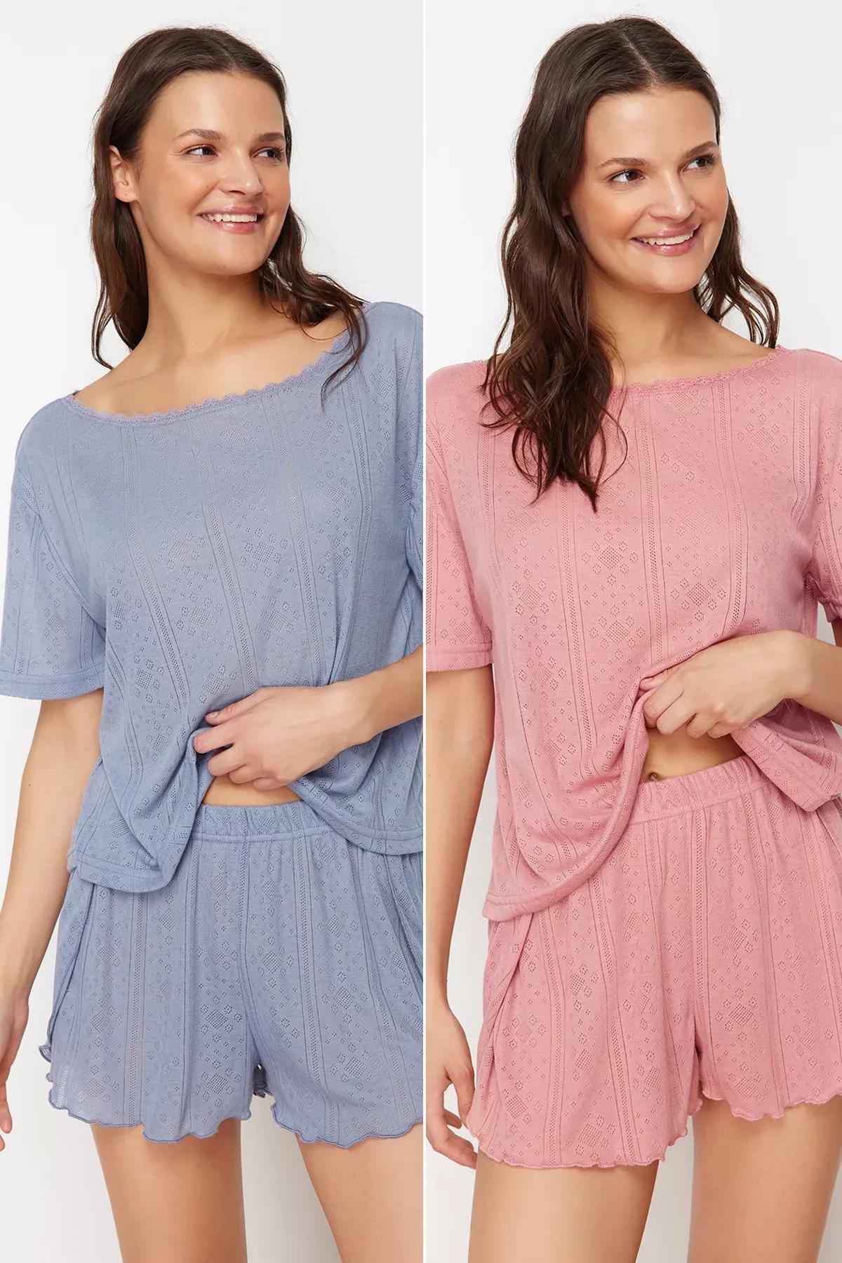Multicolour 2-Pac Knit Pajama Set, , large image number 0