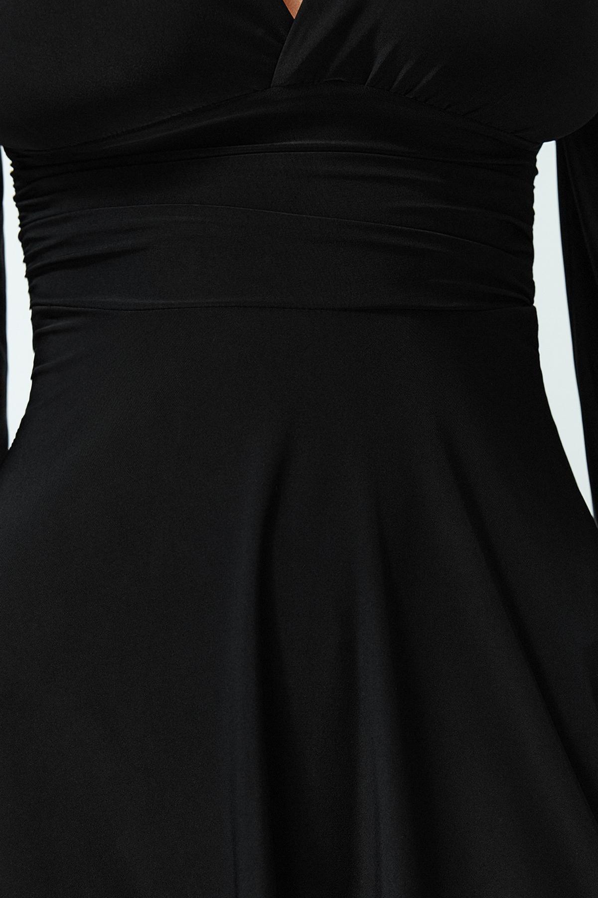 Black Straight Sandy Midi Dress, , large image number 3