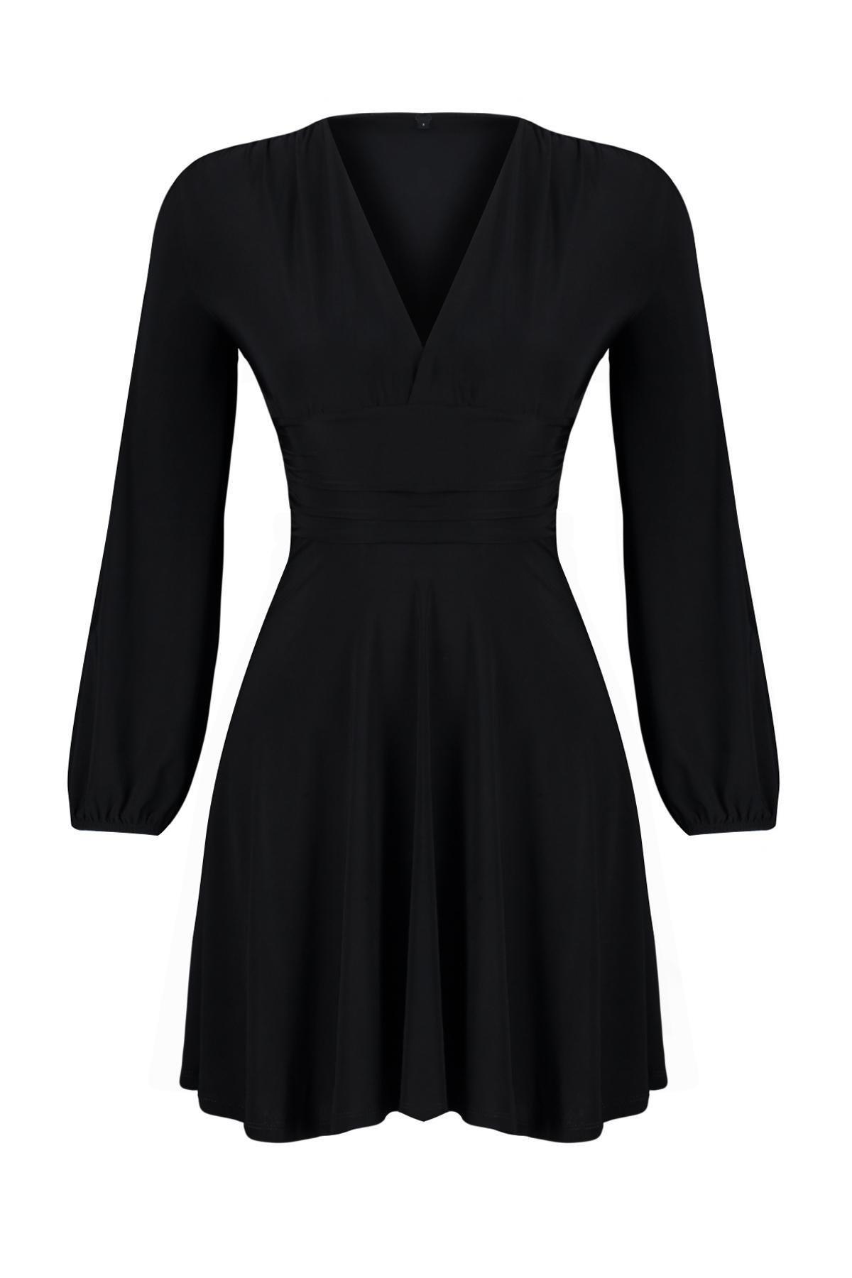 Black Straight Sandy Midi Dress, , large image number 4