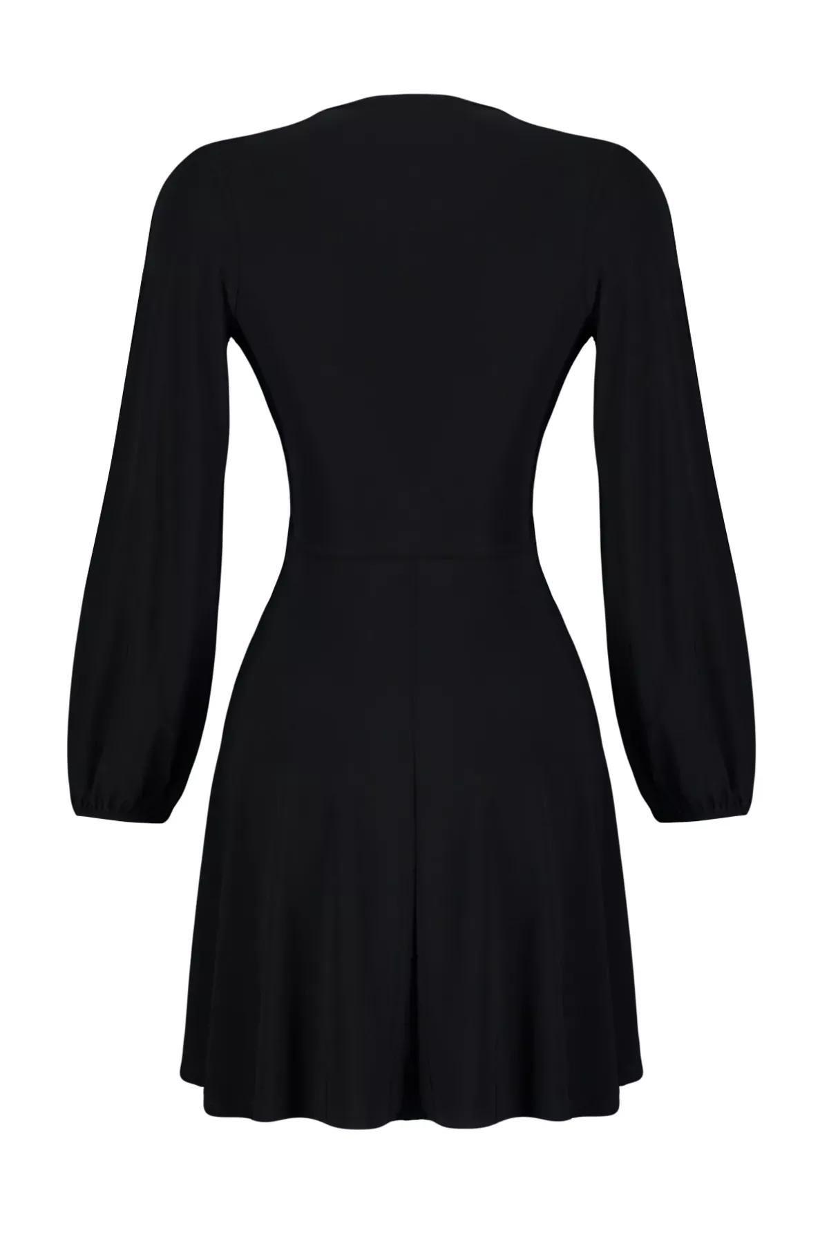 Black Straight Sandy Midi Dress, C101_5720, large image number 6