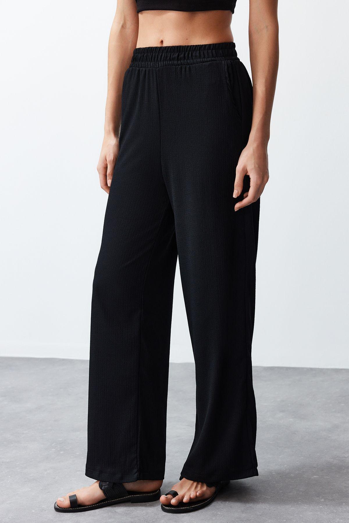 Black Kimono Knitwear Bottom-Top Set, , large image number 4