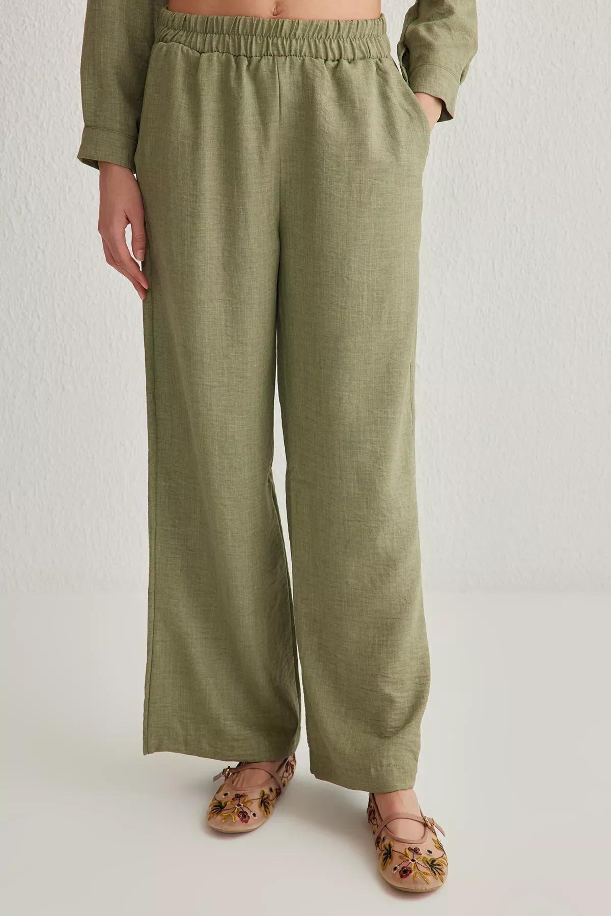 Green Knit Lounge Set, Light Khaki, large image number 3