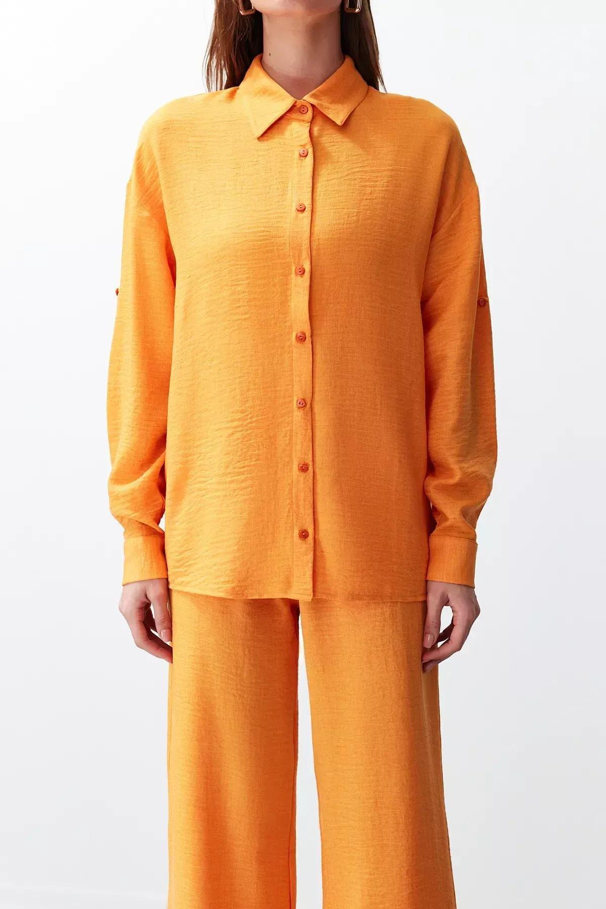 طقم متناسق منسوج، برتقالي, Orange, large image number 3