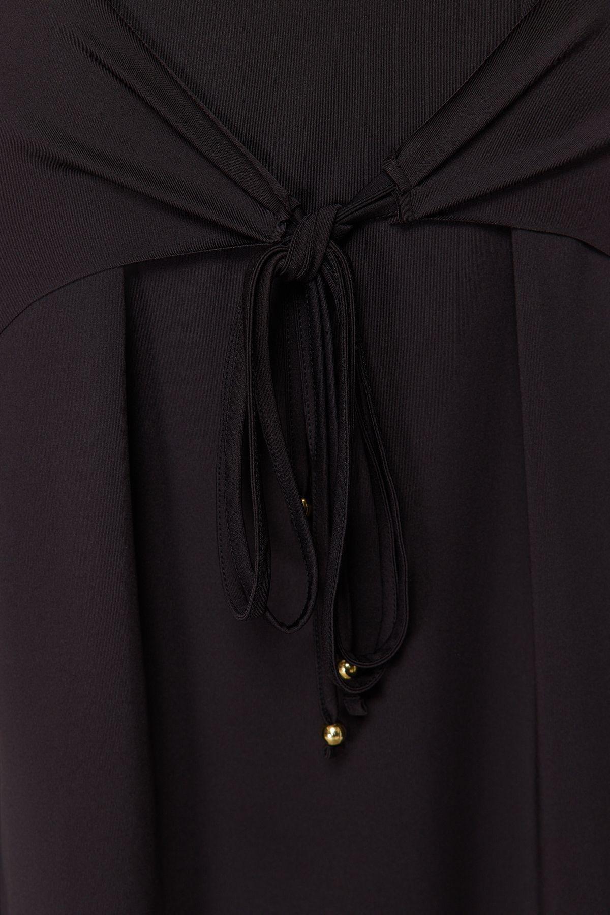 Black Knot Shift Mini Dress, , large image number 4