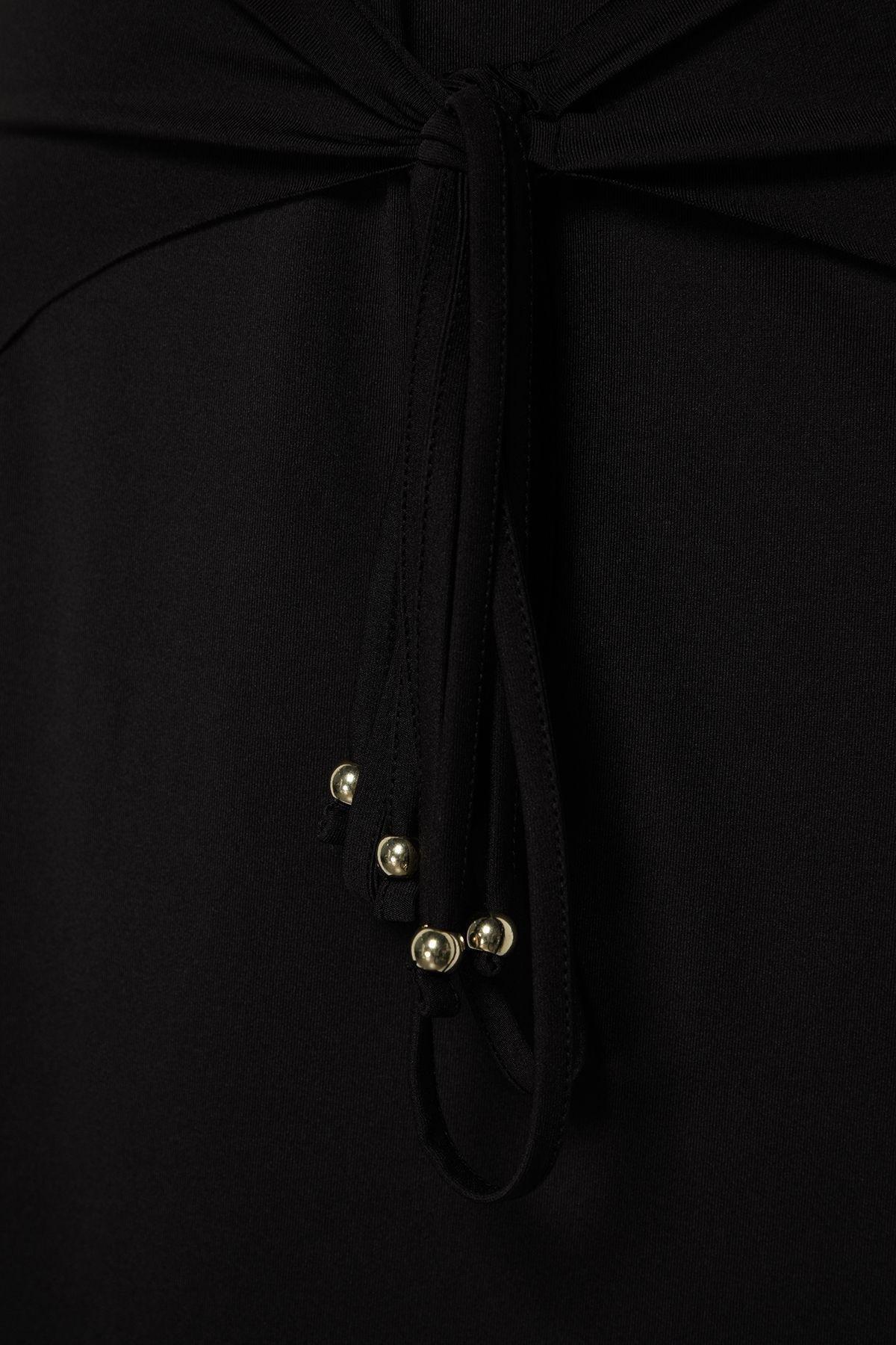 Black Knot Shift Mini Dress, , large image number 6