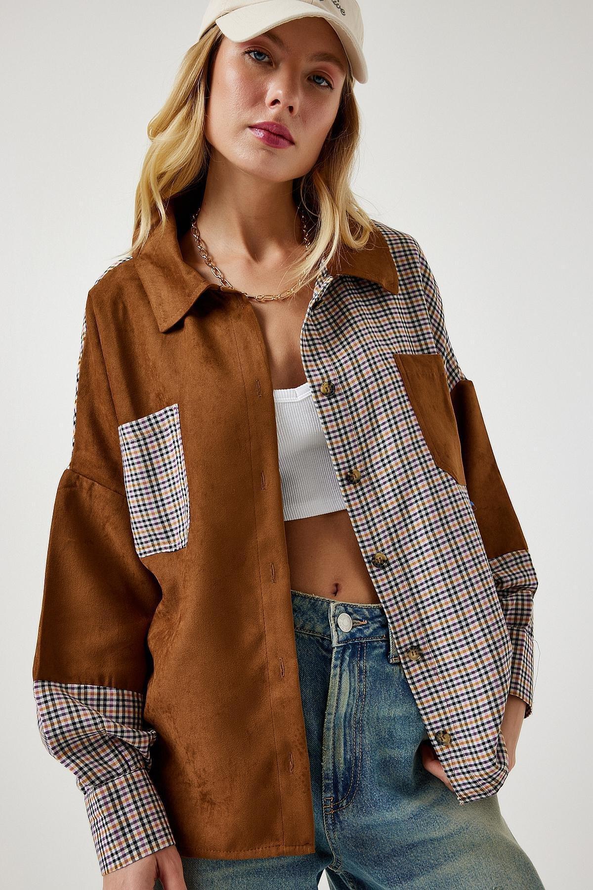 Cream Suede Woven Shirt, Tan Cream, large image number 0