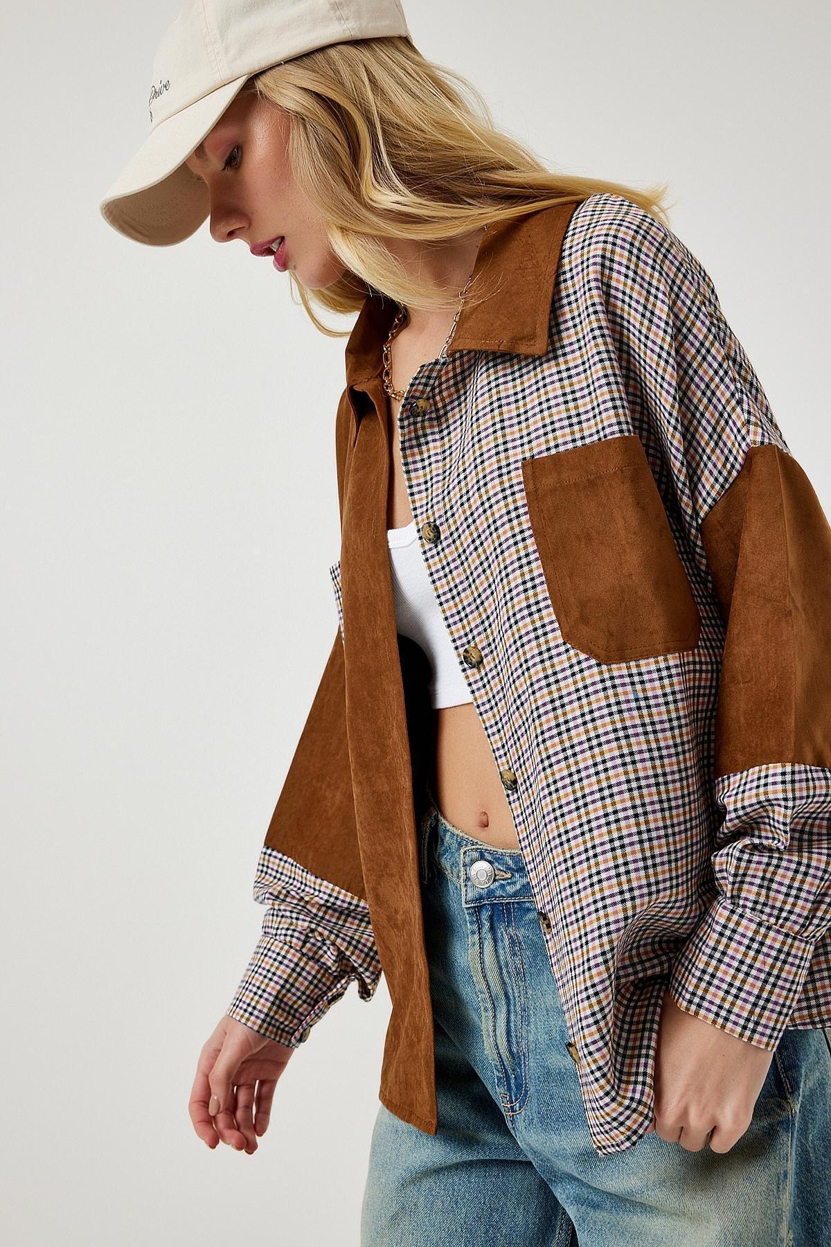 Cream Suede Woven Shirt, Tan Cream, large image number 3