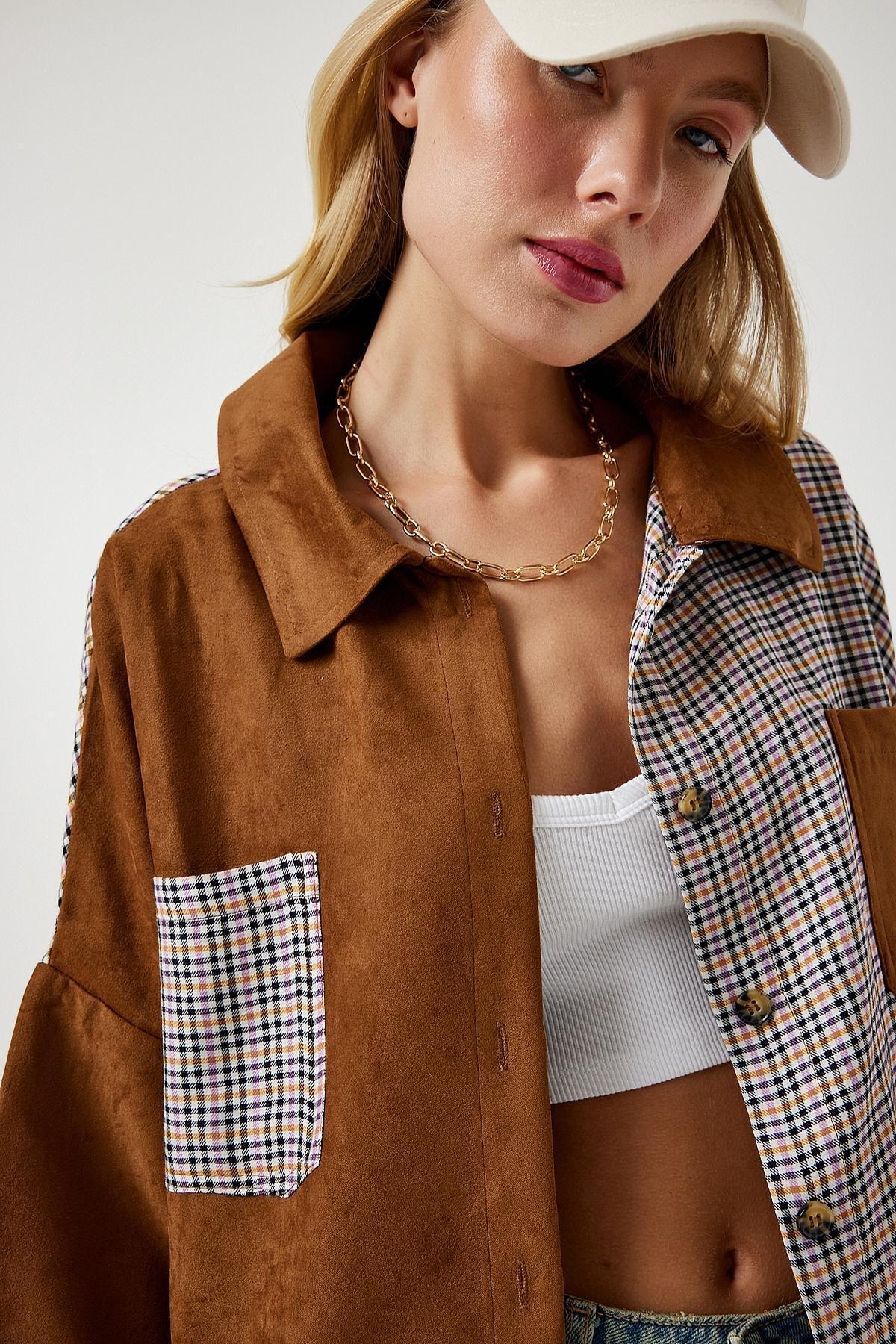 Cream Suede Woven Shirt, Tan Cream, large image number 4