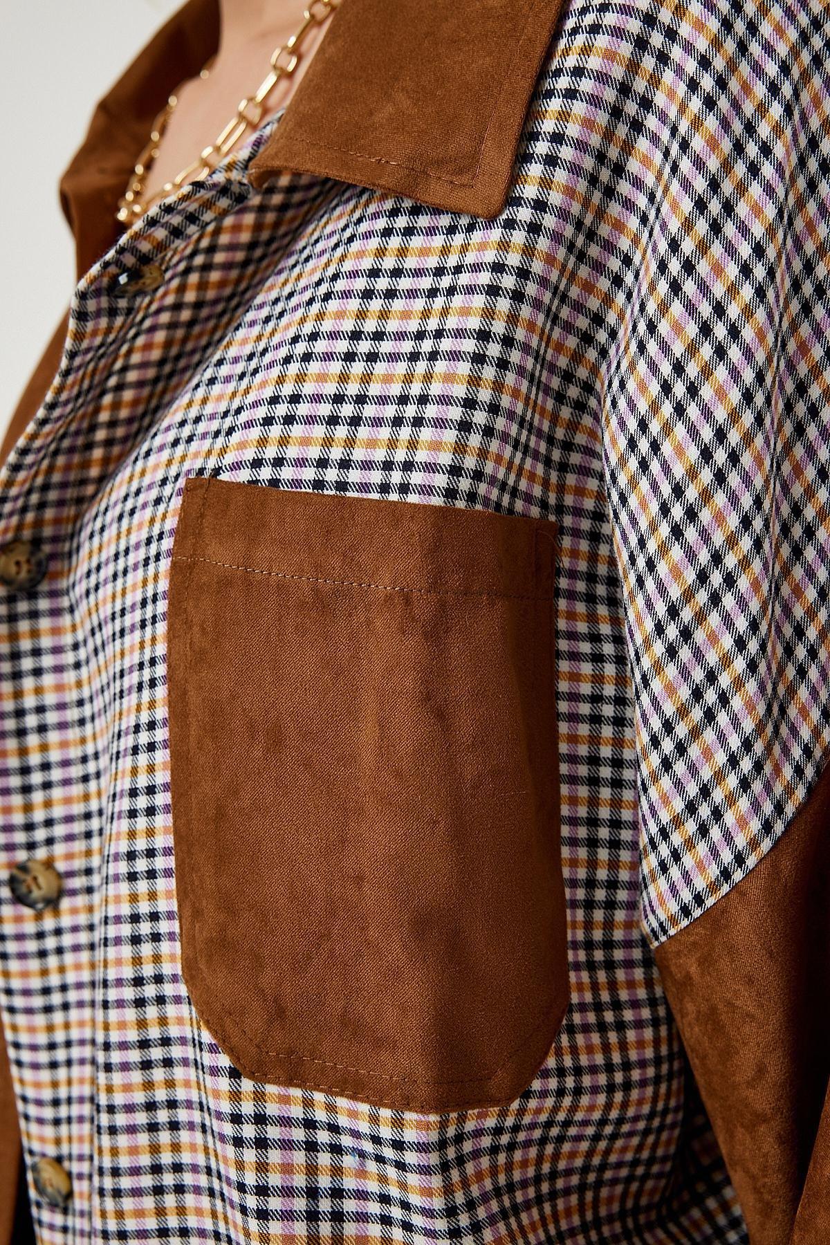 Cream Suede Woven Shirt, Tan Cream, large image number 5