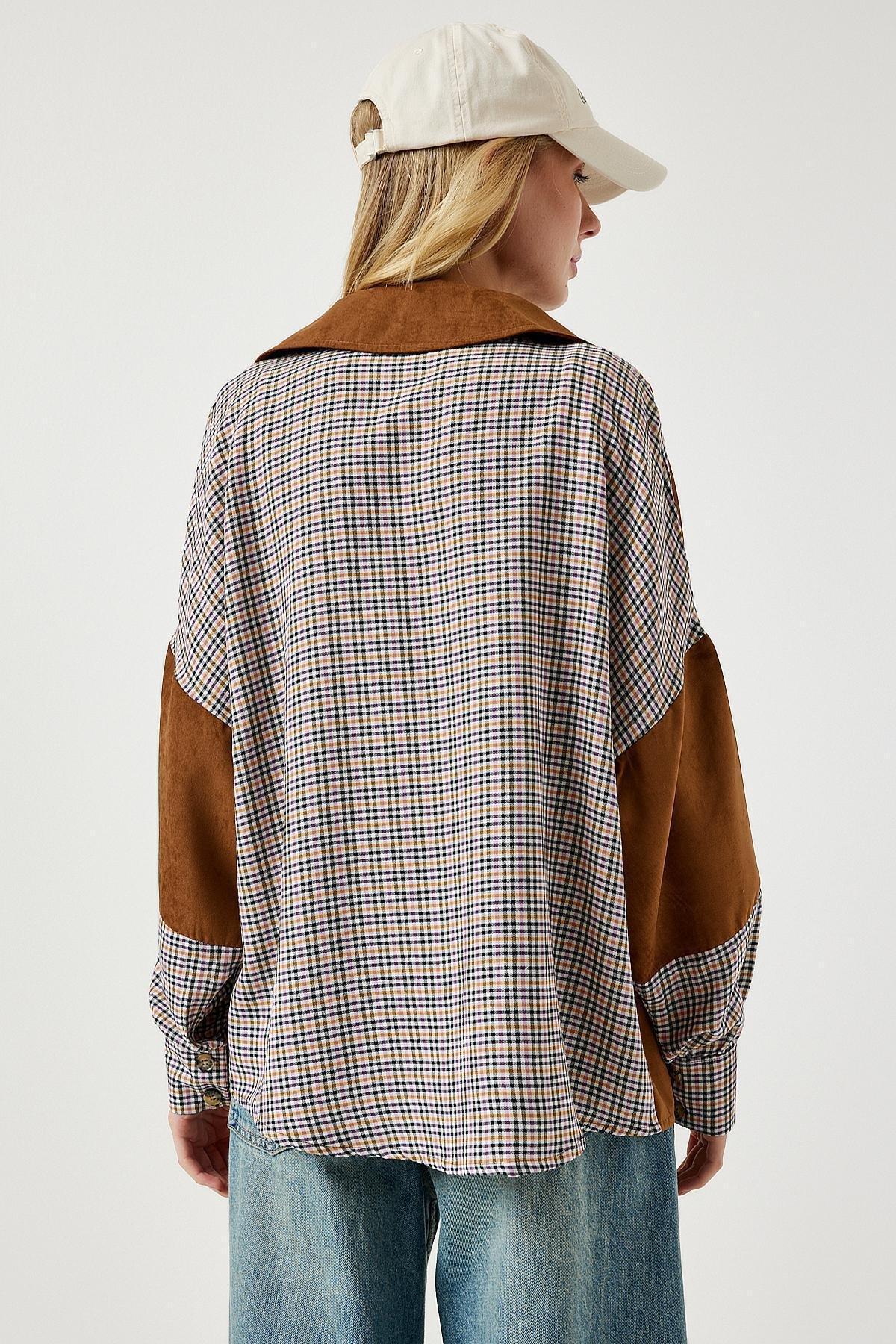 Cream Suede Woven Shirt, Tan Cream, large image number 6