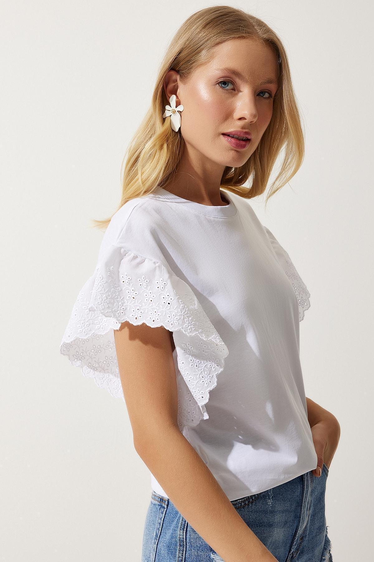 White Knitted Blouse, , large image number 1