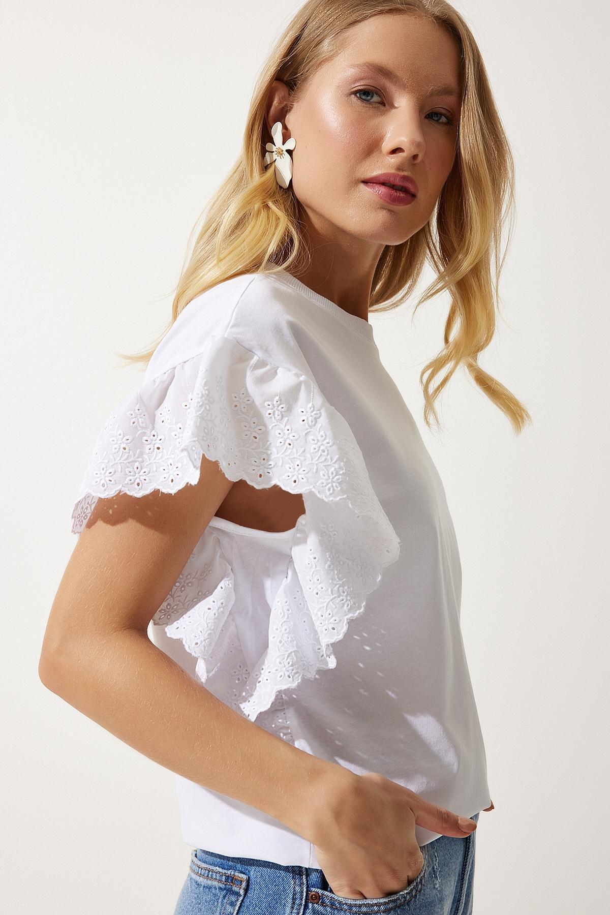 White Knitted Blouse, , large image number 2
