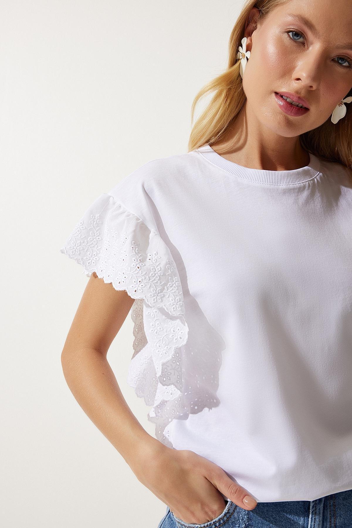 White Knitted Blouse, , large image number 3
