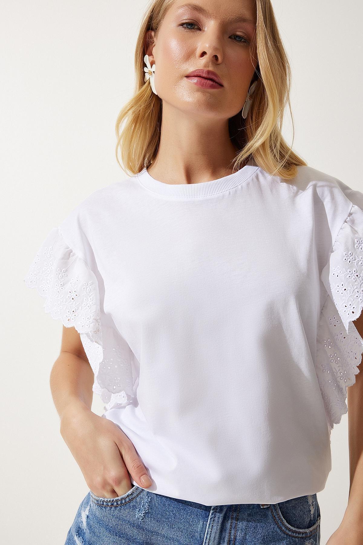 White Knitted Blouse, , large image number 4