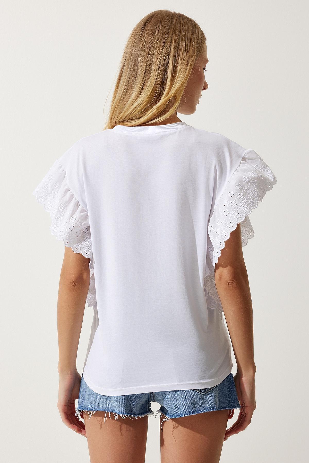 White Knitted Blouse, , large image number 5