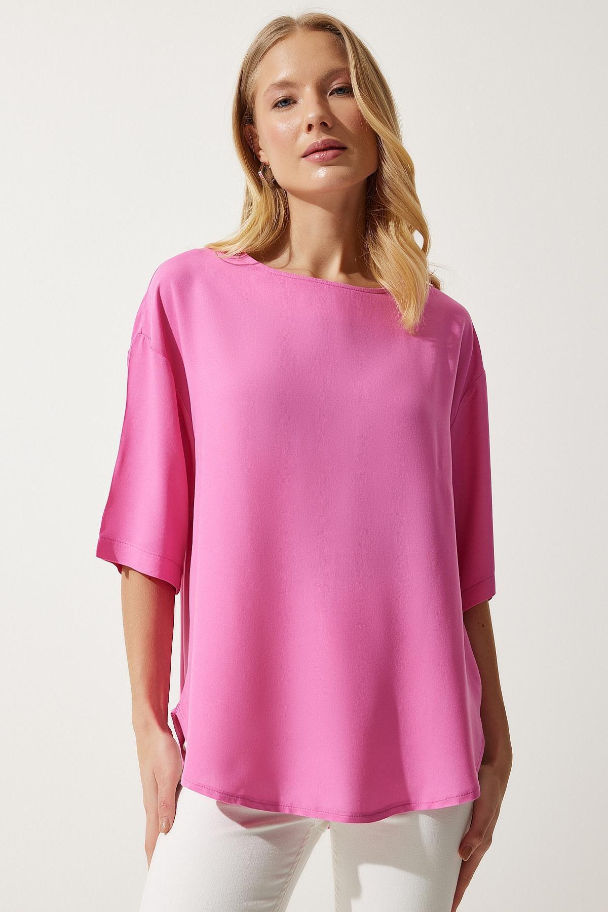 Pink Flowy Blouse, , large image number 0