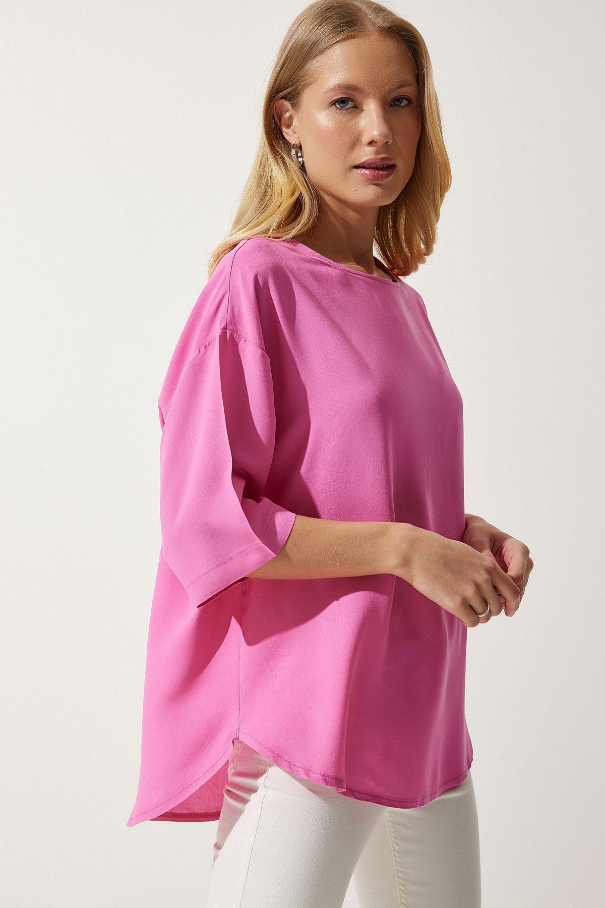 Pink Flowy Blouse, , large image number 1