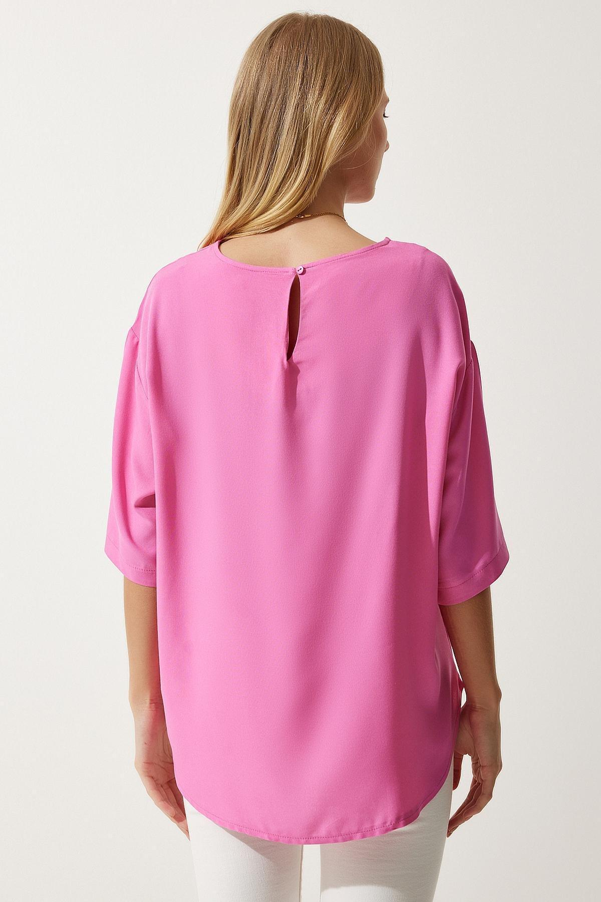 Pink Flowy Blouse, , large image number 4