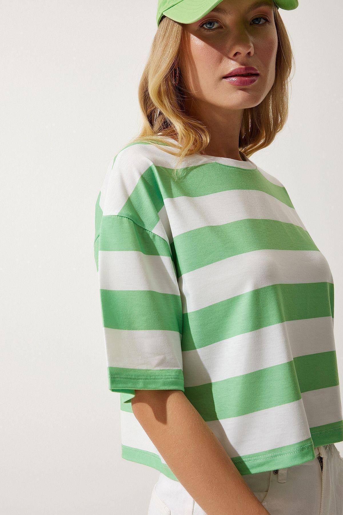 Multicolour Crew Neck Striped Knitted T-Shirt, , large image number 1
