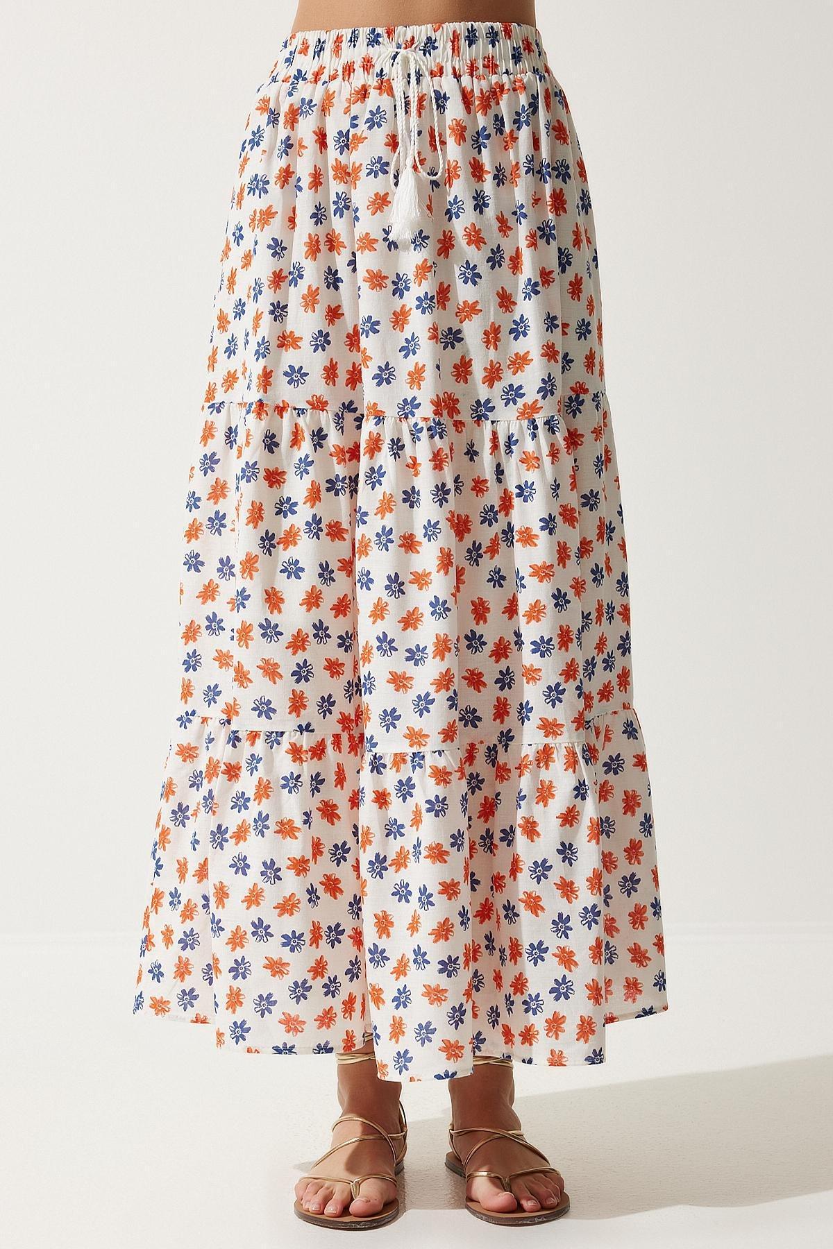 Multicolour Patterned Flounce Skirt, , large image number 2