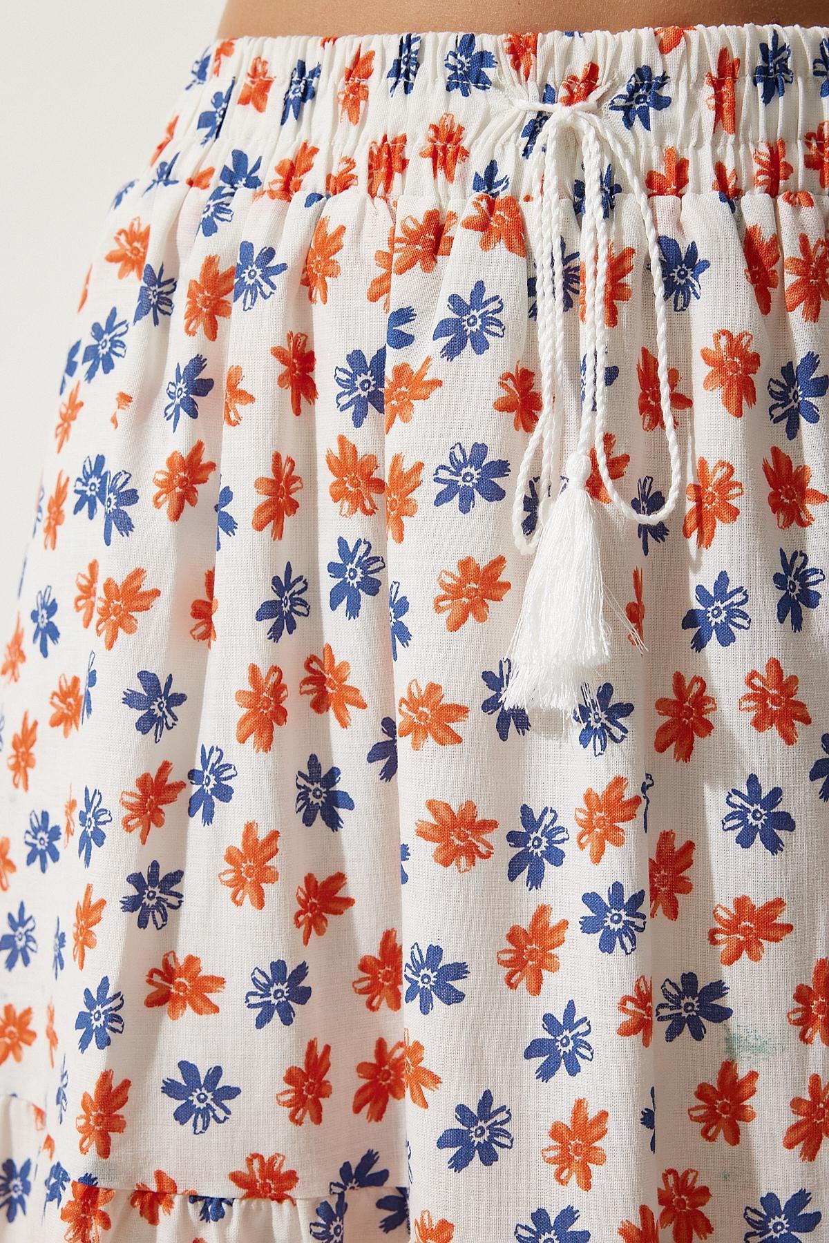 Multicolour Patterned Flounce Skirt, , large image number 3