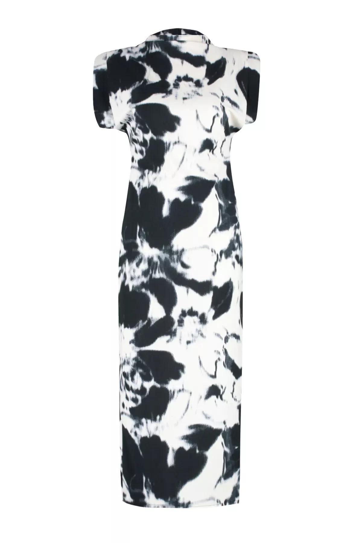 Multicolour Floral Padded Bodycon Maxi Dress, C101_5710, large image number 6