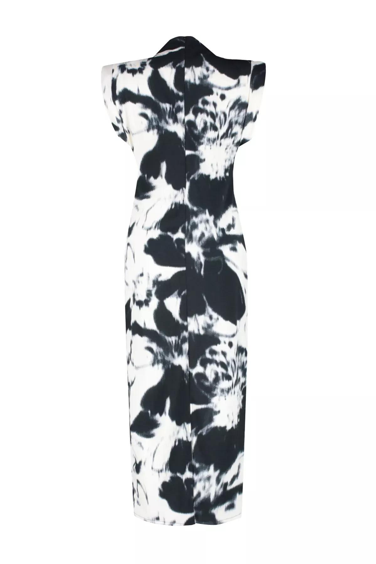 Multicolour Floral Padded Bodycon Maxi Dress, C101_5710, large image number 7