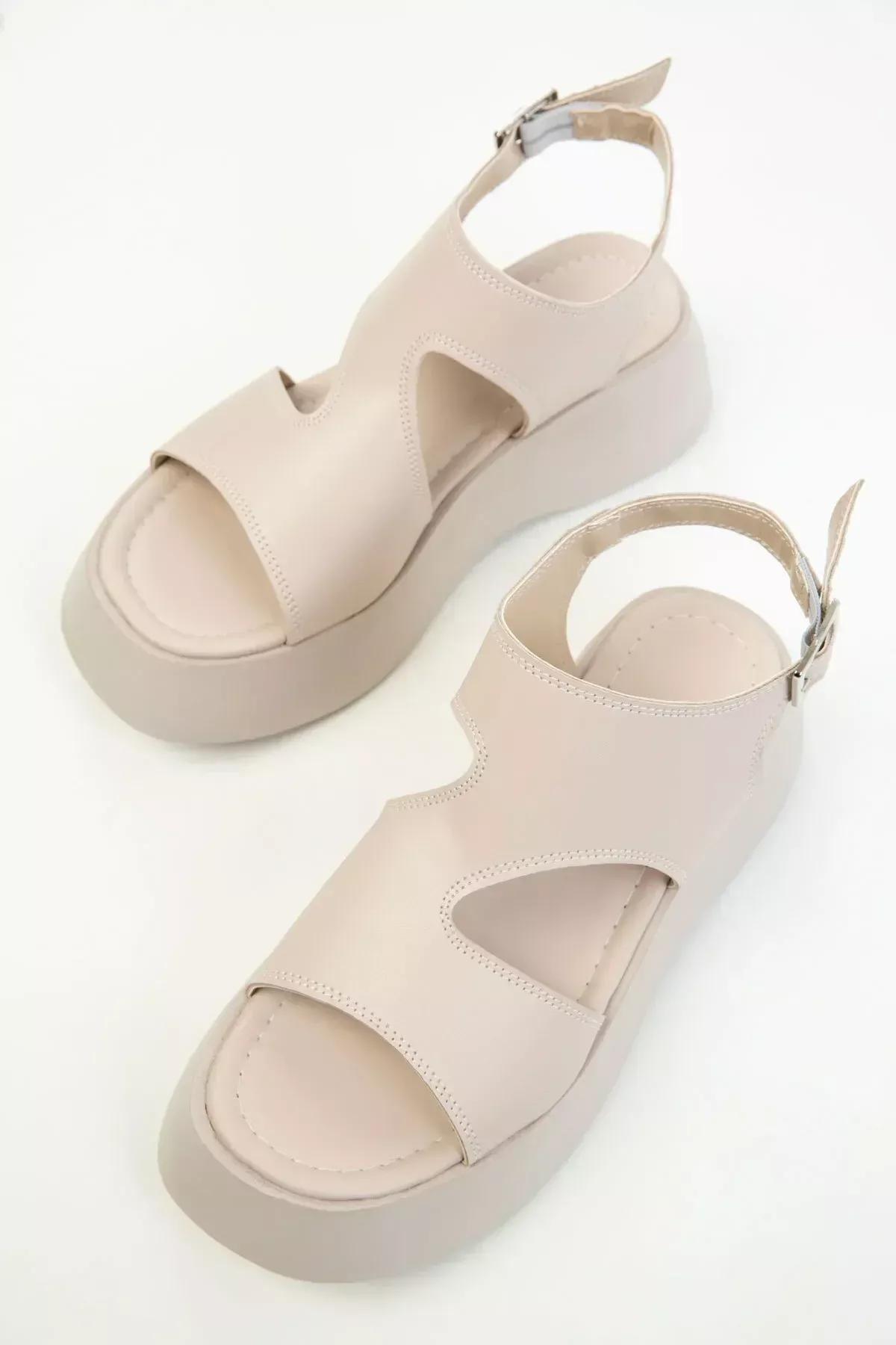 Beige Sandals, Beige, large image number 3