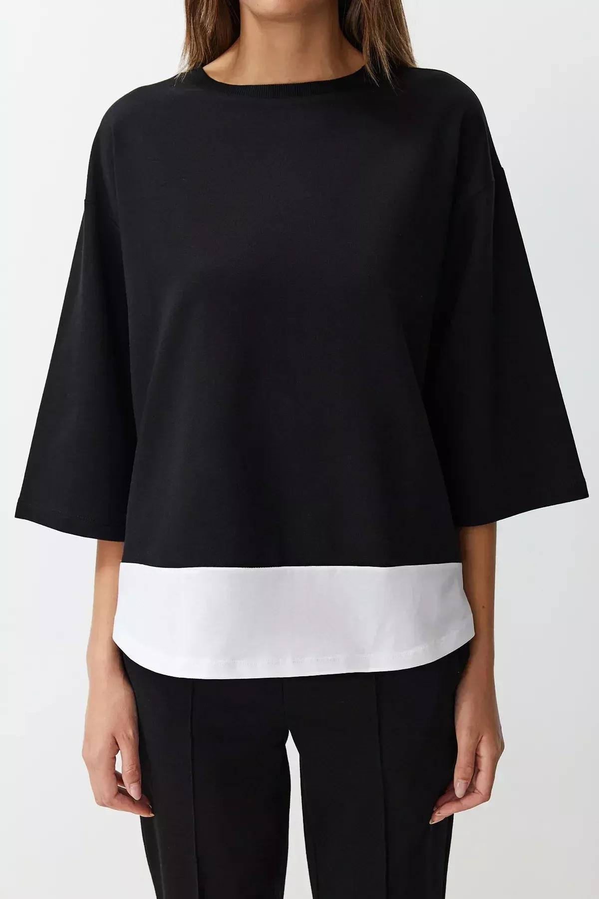 Black Detailed Knitted Co-Ord Sets, C101_5720, large image number 3