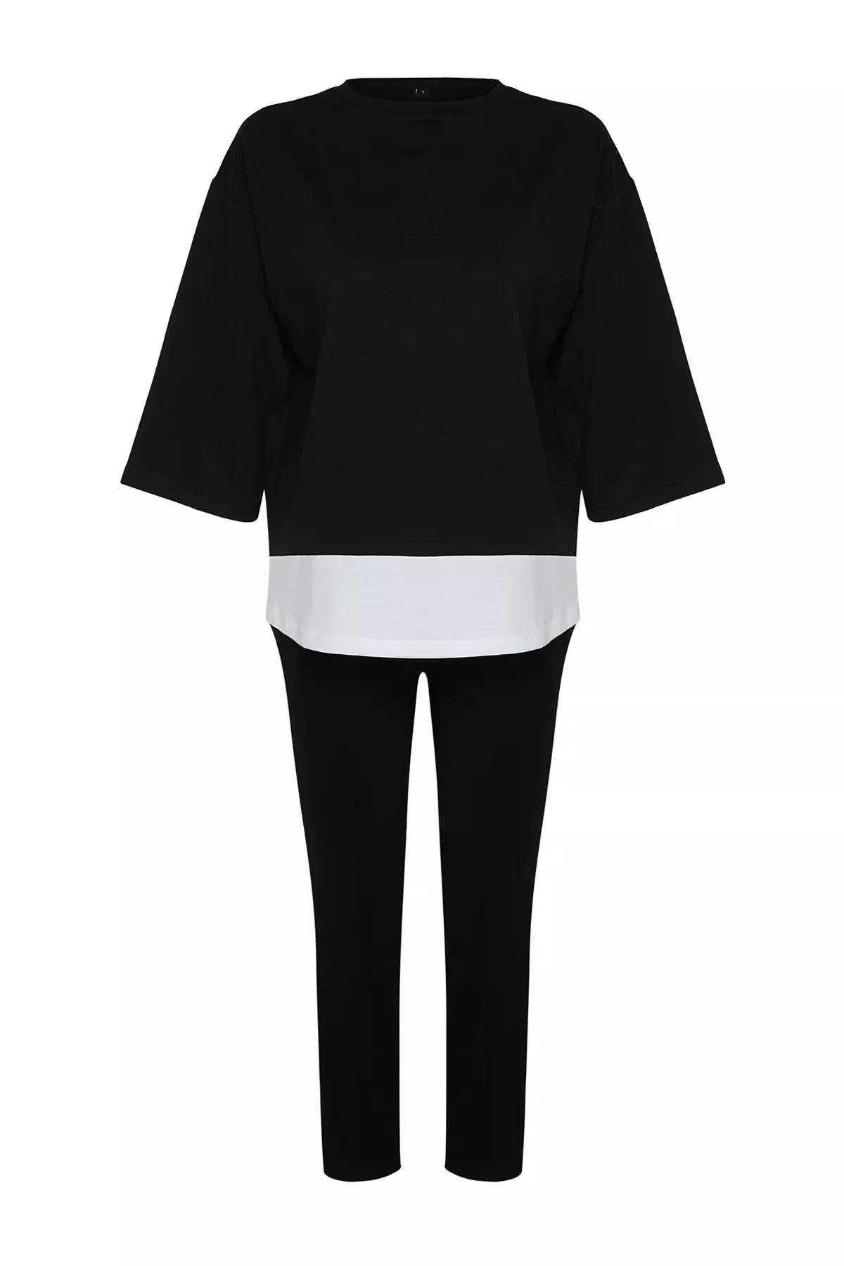 Black Detailed Knitted Co-Ord Sets, , large image number 5