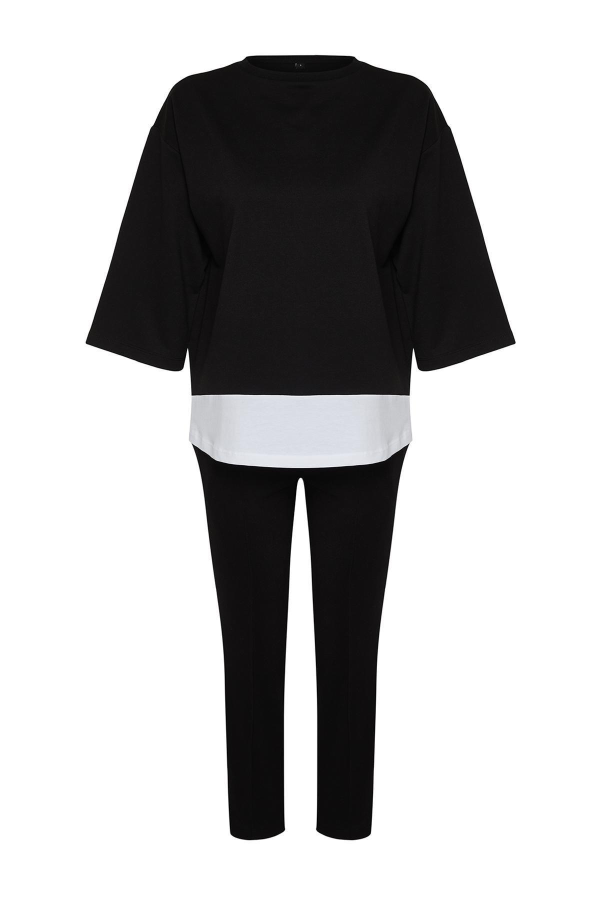 Black Detailed Knitted Co-Ord Sets, , large image number 5