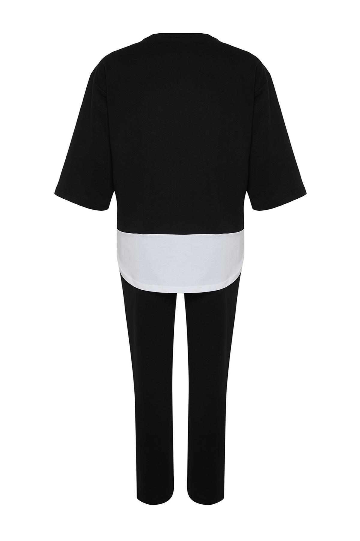 Black Detailed Knitted Co-Ord Sets, , large image number 6