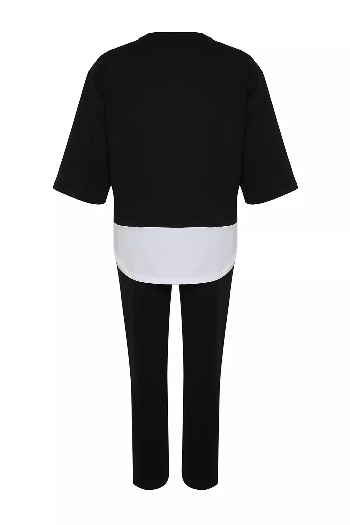 Black Detailed Knitted Co-Ord Sets, , large image number 6
