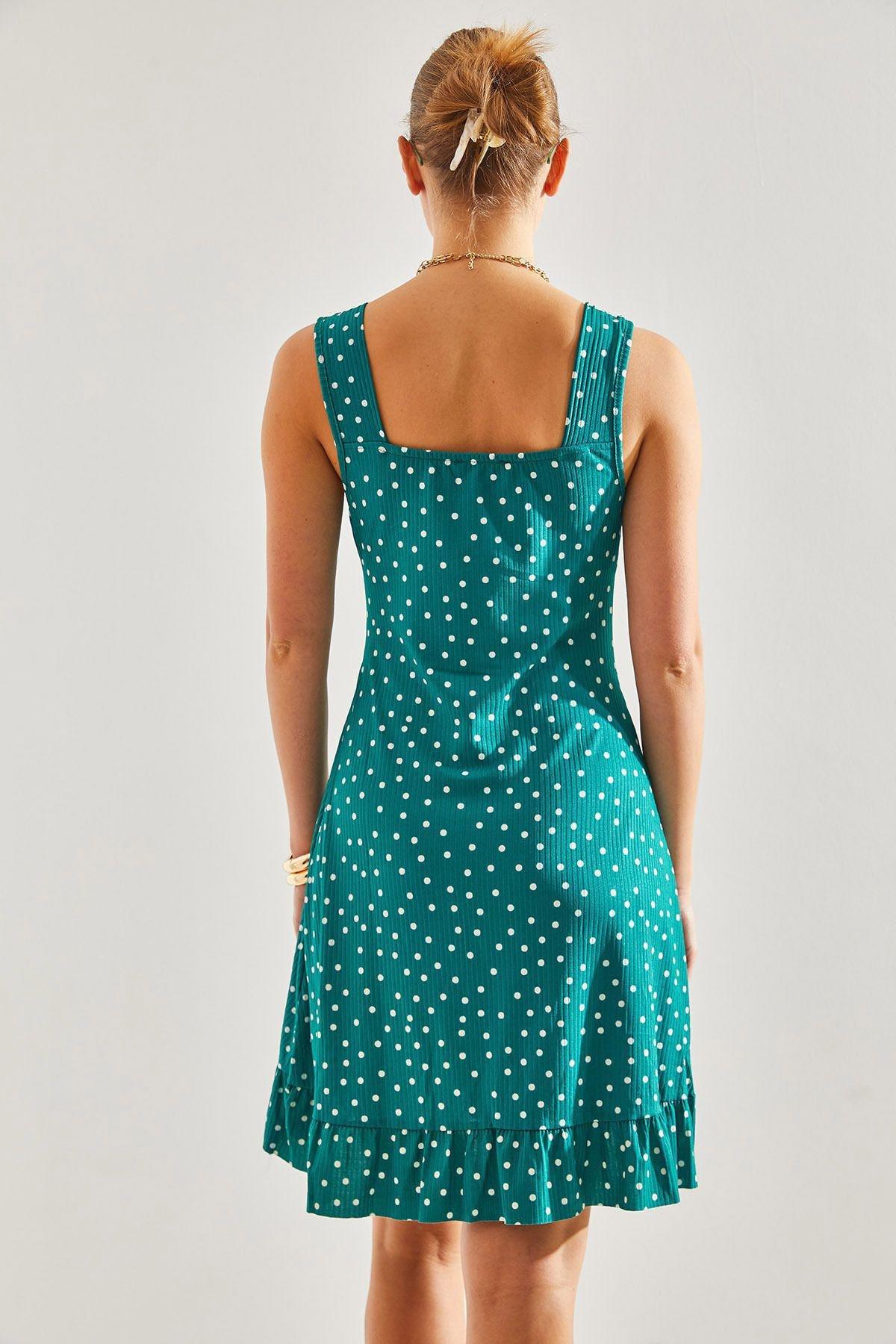 Green Strap Pattern Dress, C101_5671, large image number 2