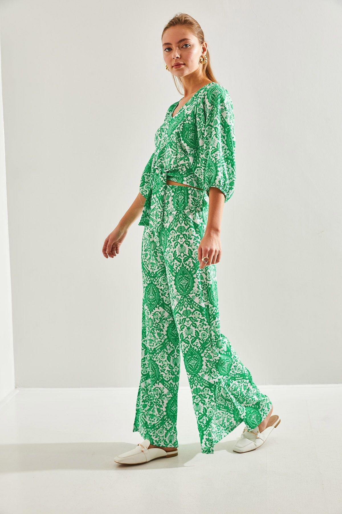 Green Pattern Co-Ord Set, , large image number 2