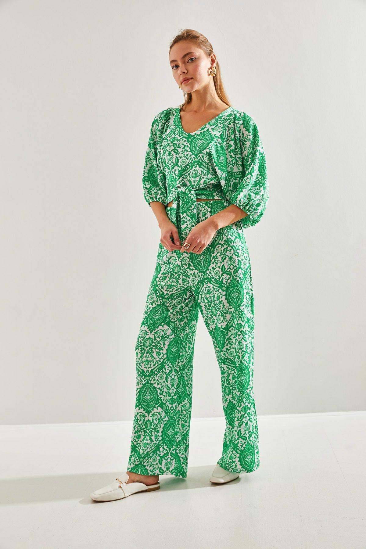 Green Pattern Co-Ord Set, , large image number 3