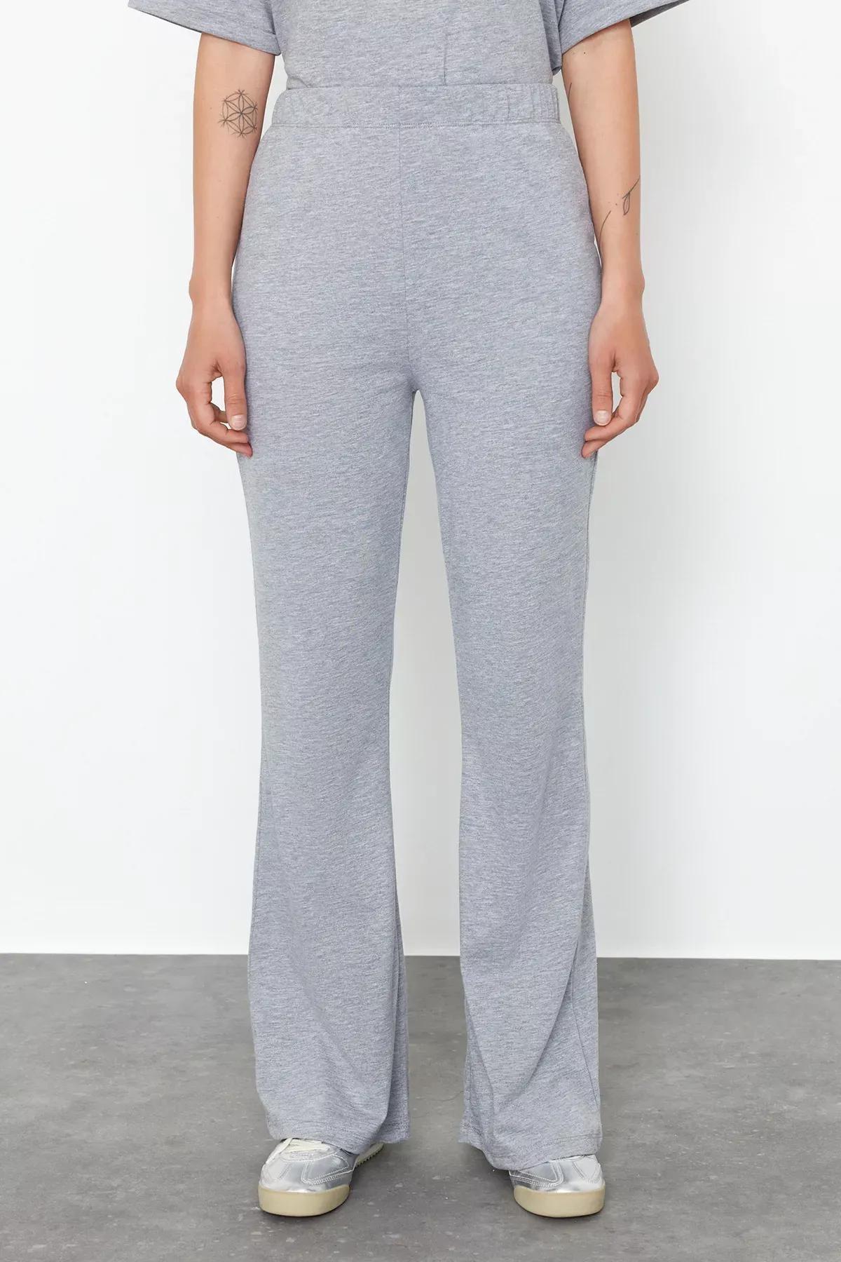 Grey  Oversize Spanish Leg Knit Set, Grey, large image number 4