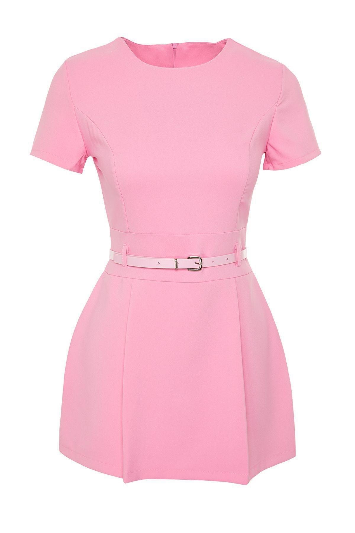 Pink Belted Brunch Jumpsuit, , large image number 5