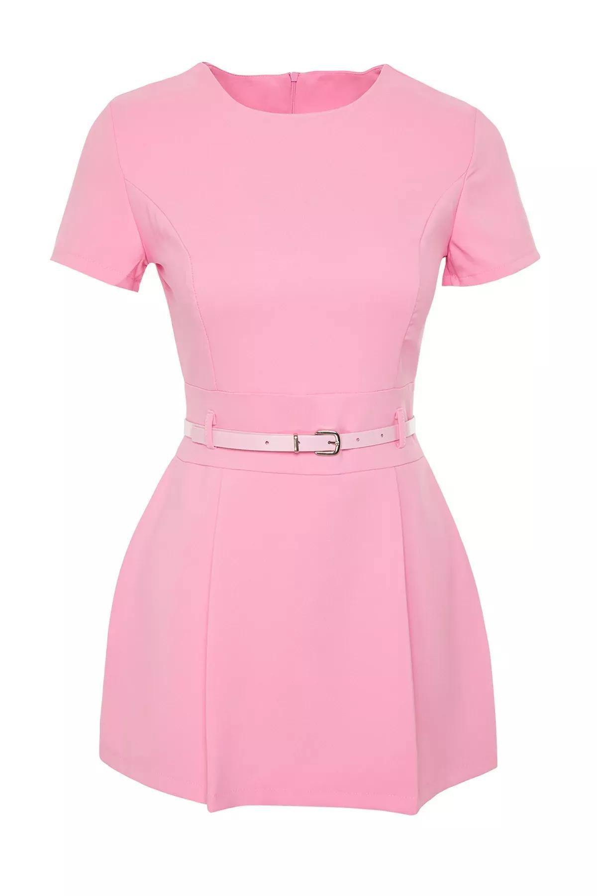 جمبسوت قصير بحزام، وردي, Pink, large image number 5