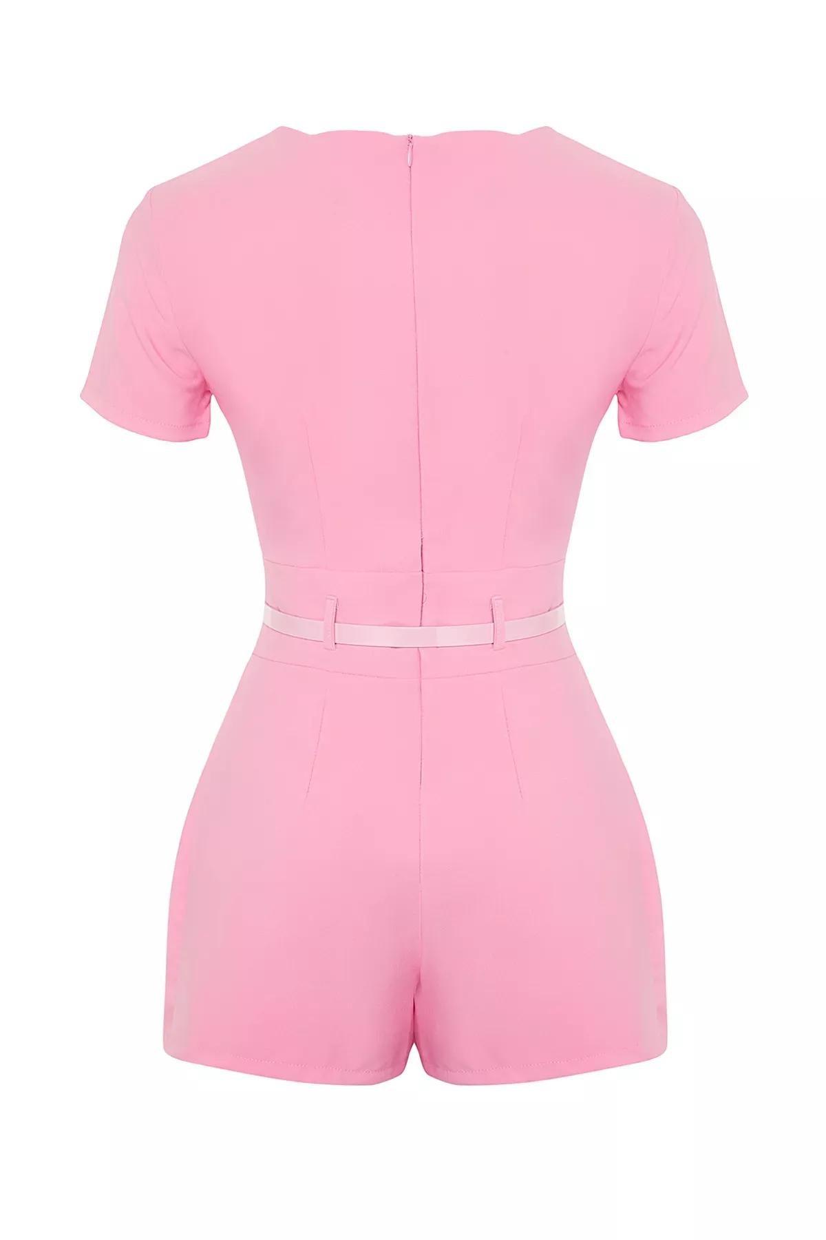 جمبسوت قصير بحزام، وردي, Pink, large image number 6