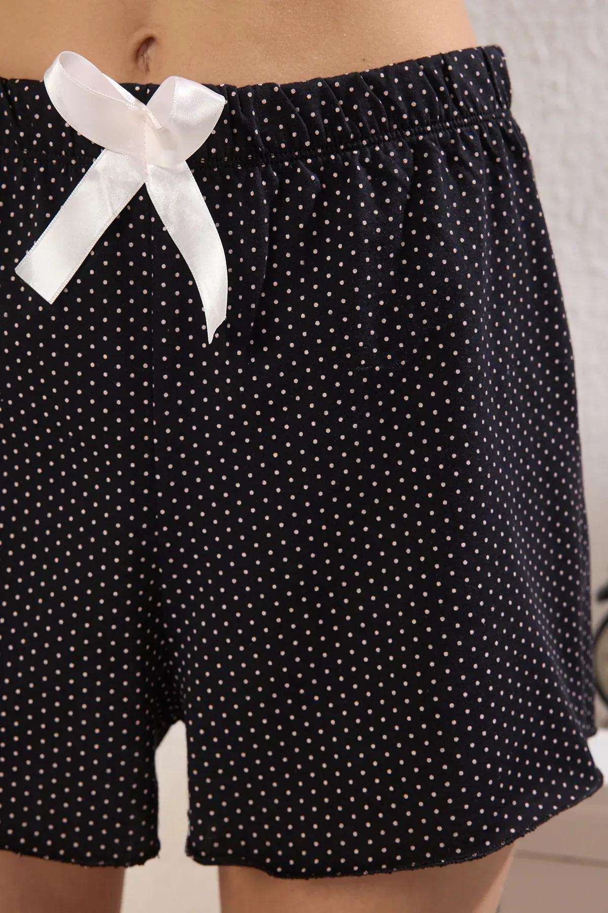 Pink Polka Dot Ribbon Pajama Set, Pink, large image number 2