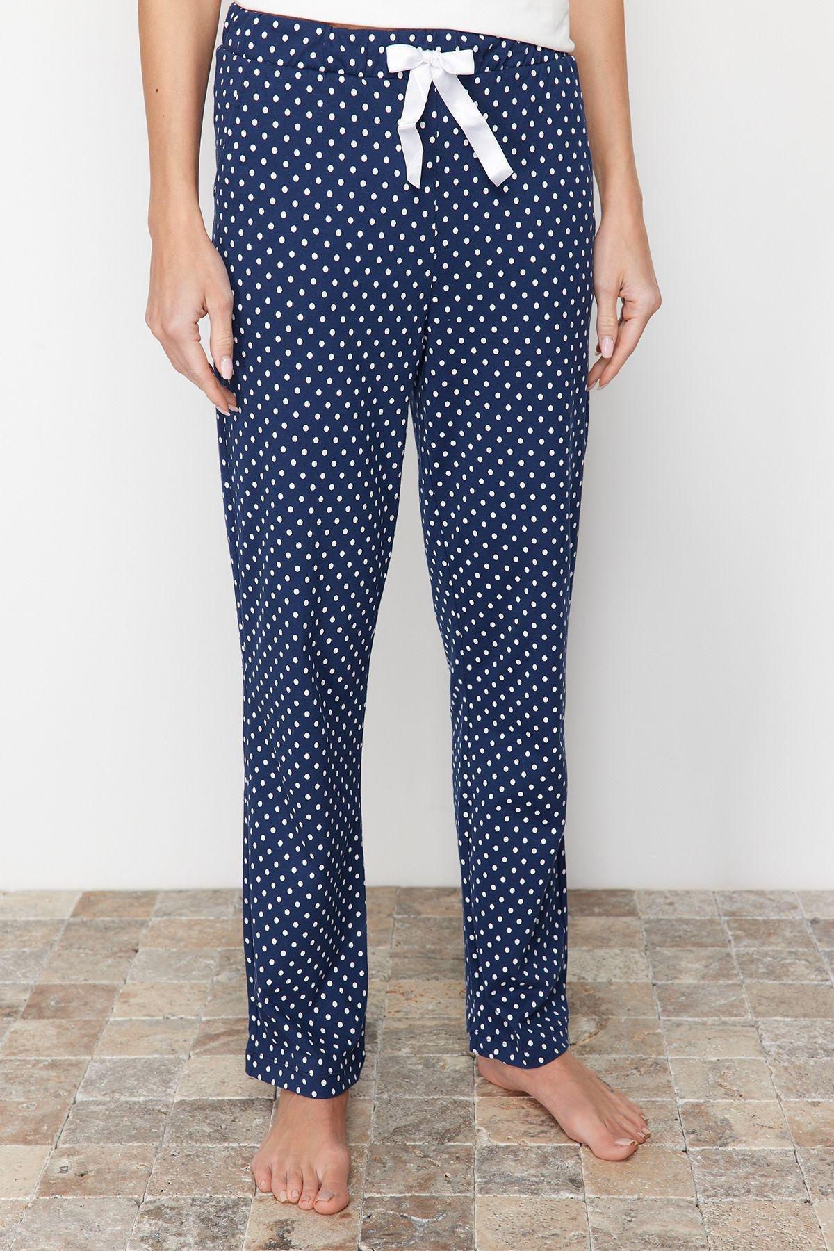 Multicolour Cotton Polka Dot Knitted Pyjamas Set, , large image number 4
