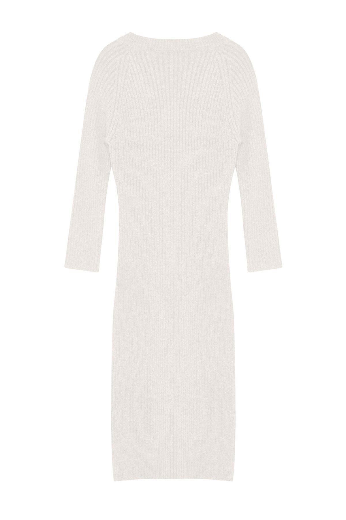 Stone Maxi Knitted Wool Dress, , large image number 6