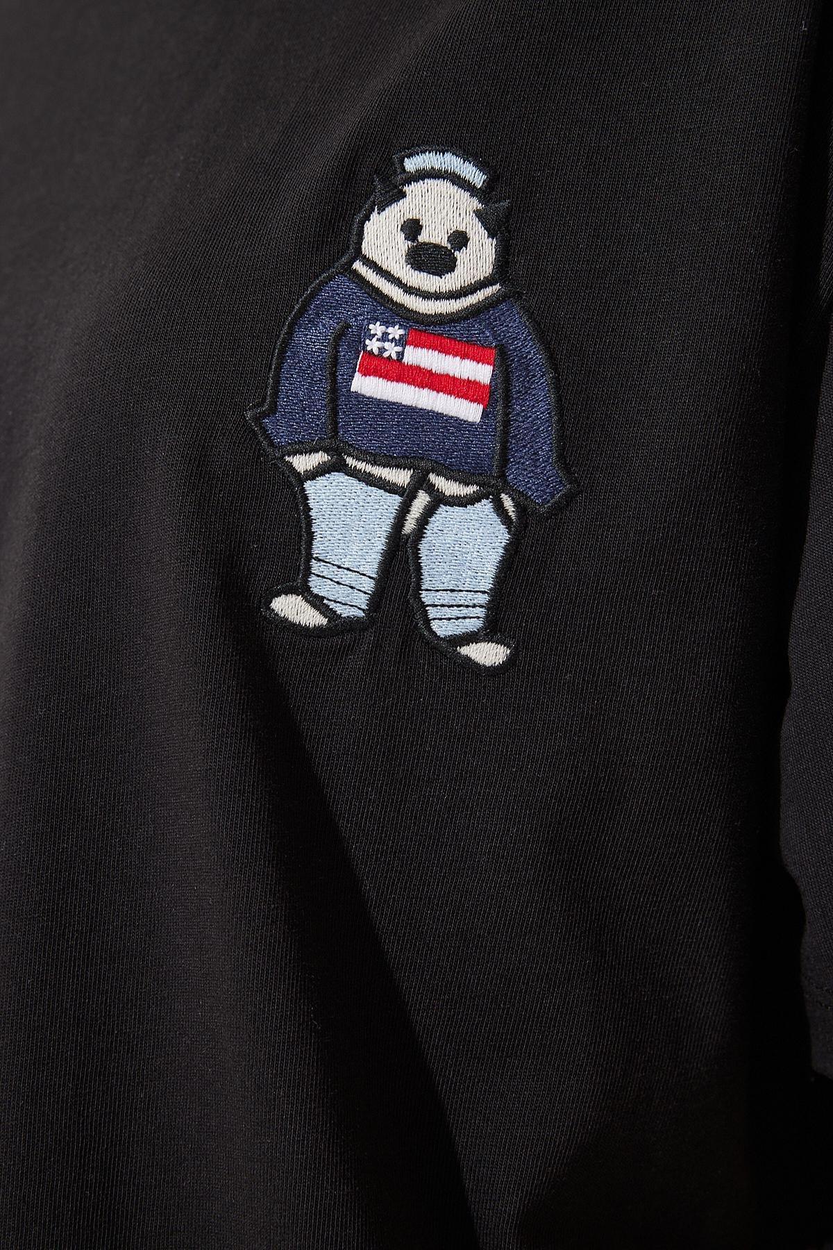 Black Crew Neck Oversized Knitted T-Shirt, , large image number 4