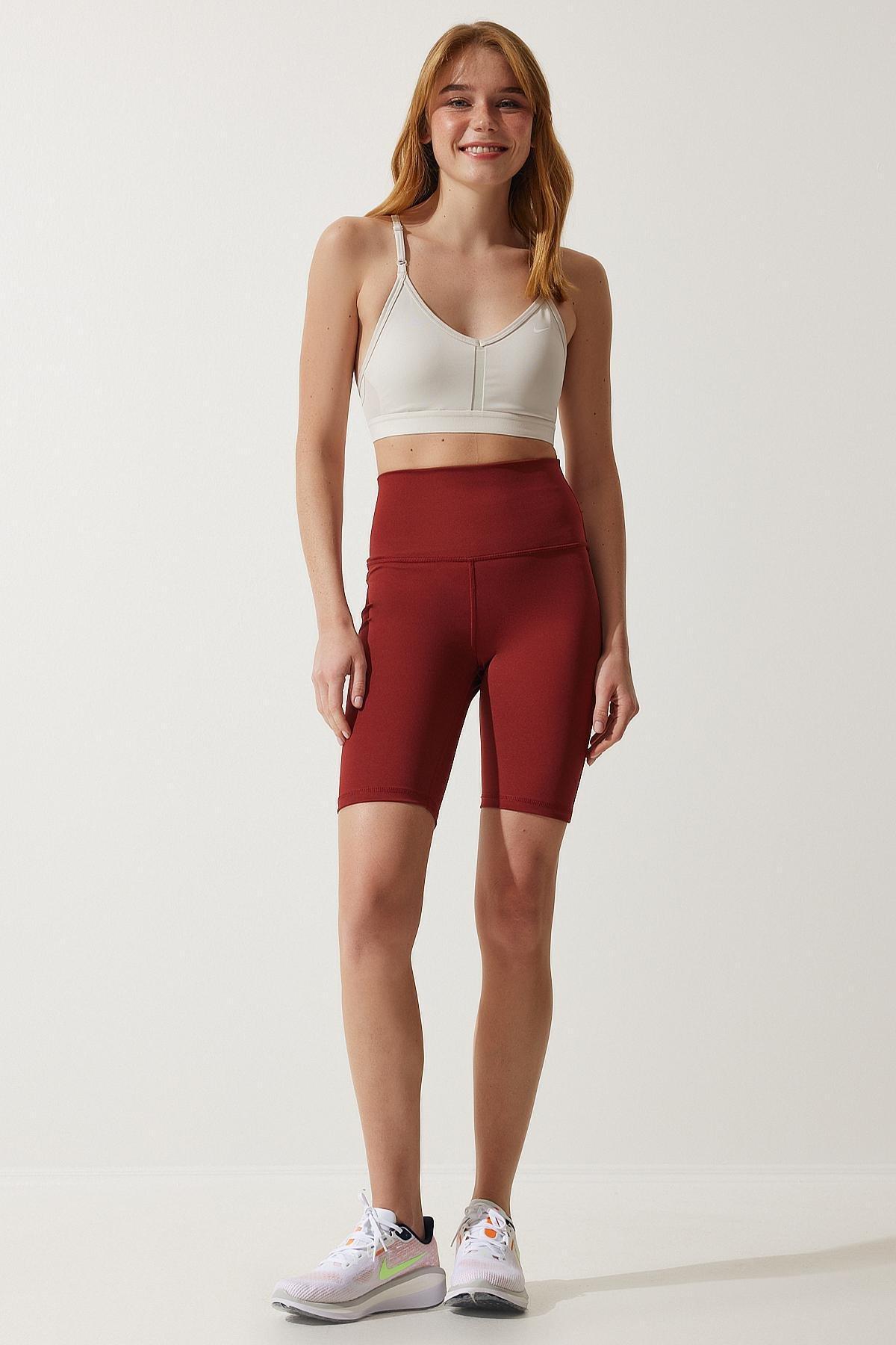 Burgundy Compression Cycling Tights, Burgundy, medium