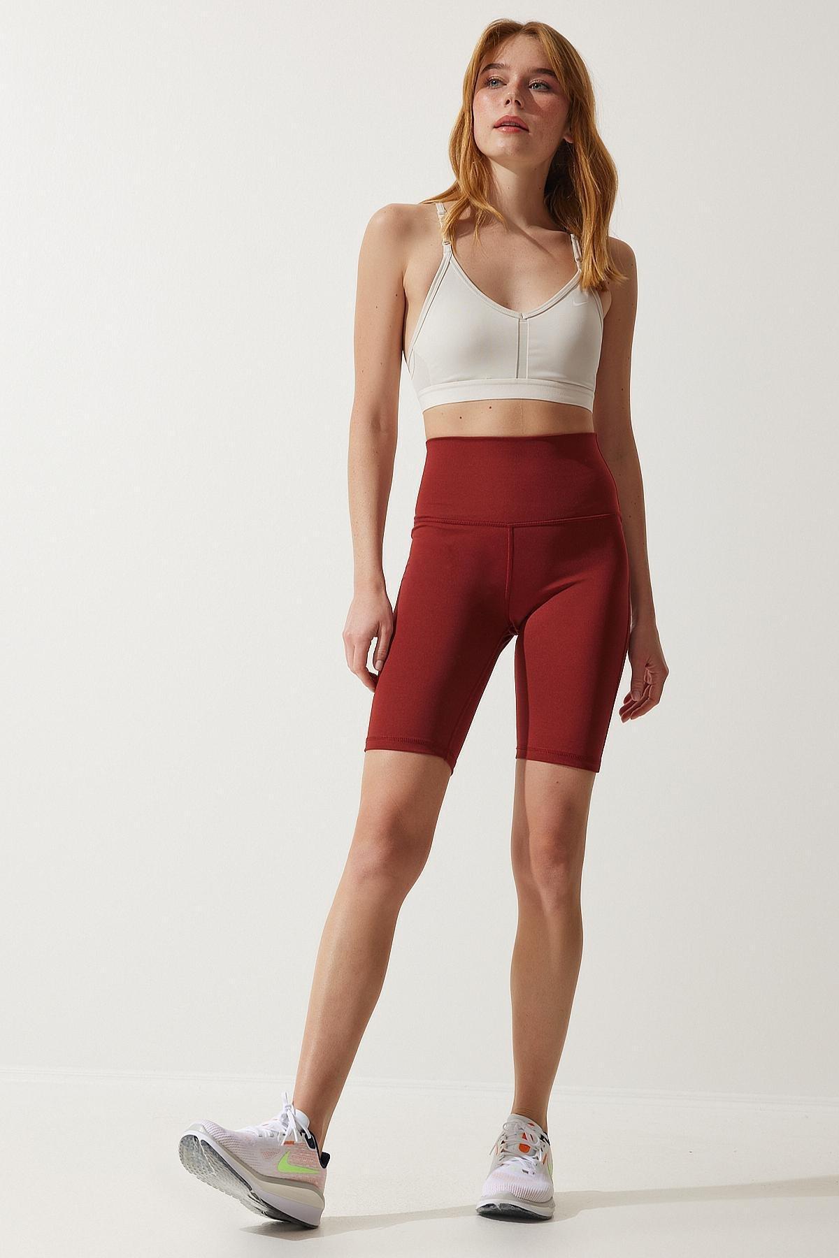 Burgundy Compression Cycling Tights, , large image number 4