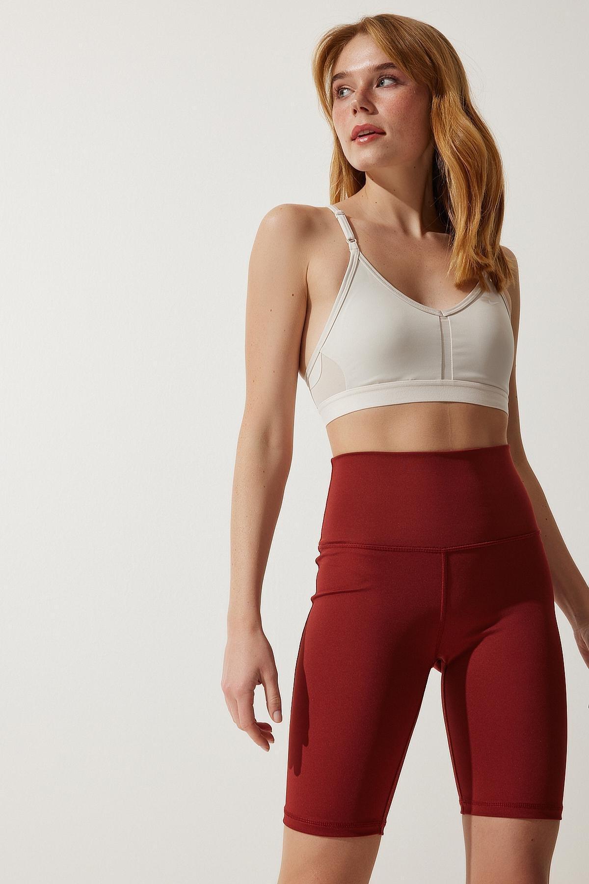 Burgundy Compression Cycling Tights, , large image number 5