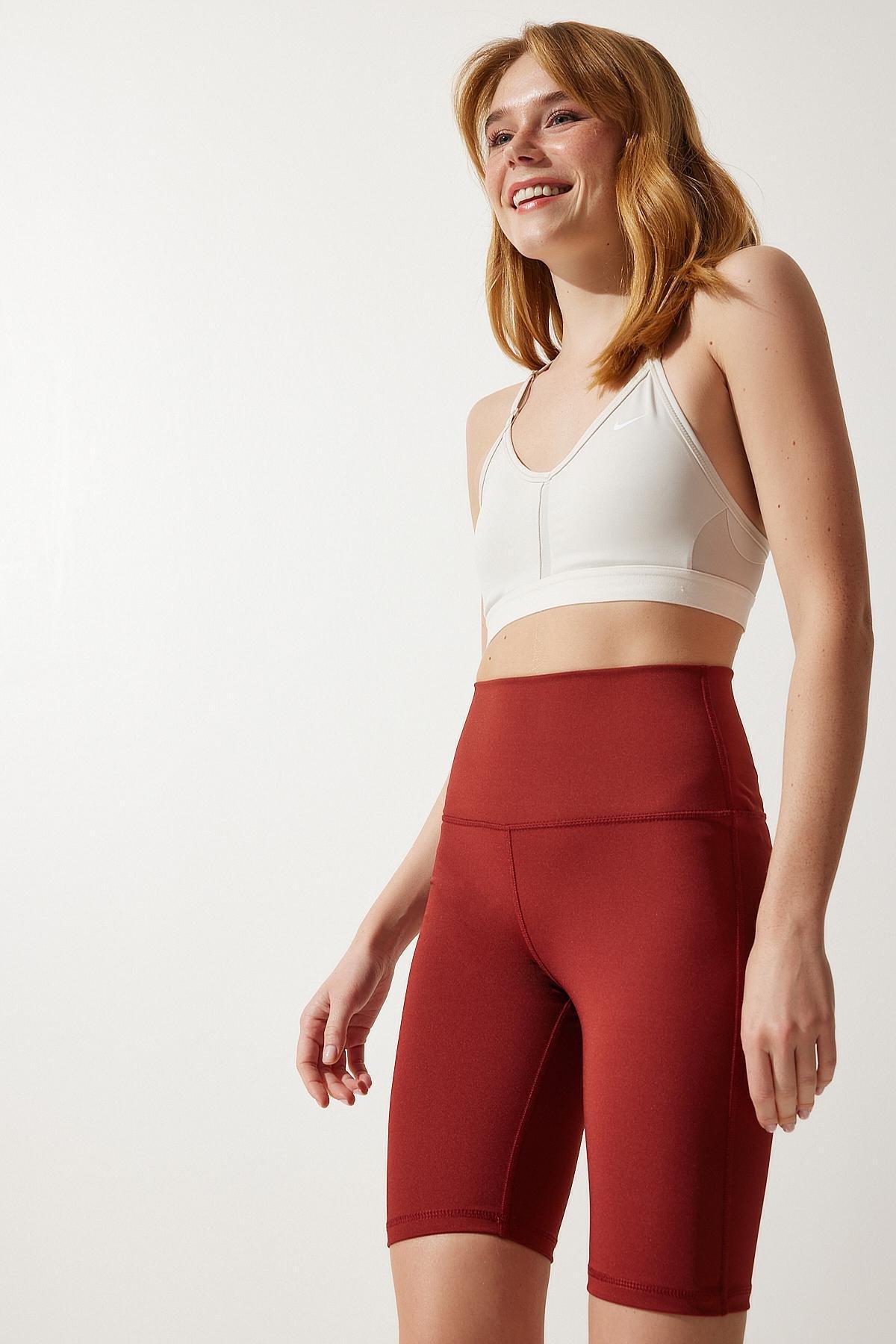 Burgundy Compression Cycling Tights, , large image number 6