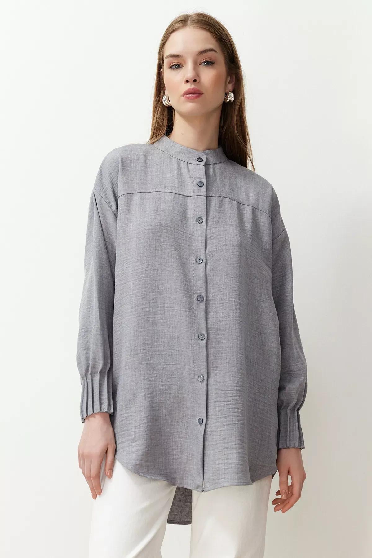 Grey Checked Button Down Shirt, C101_5662, large image number 3