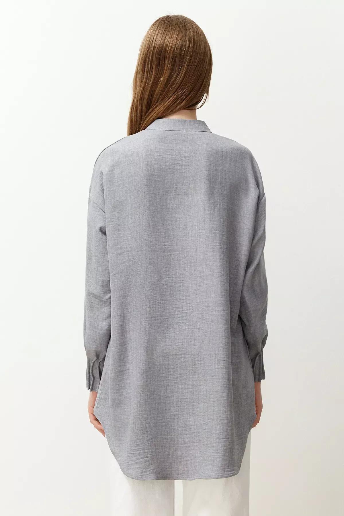 Grey Checked Button Down Shirt, C101_5662, large image number 5